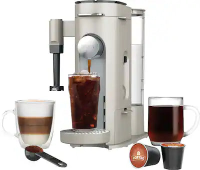 Ninja - Pods & Grounds Specialty Single-Serve Iced Coffee Maker, K-Cup Pod Compatible with Foldaway Milk Frother