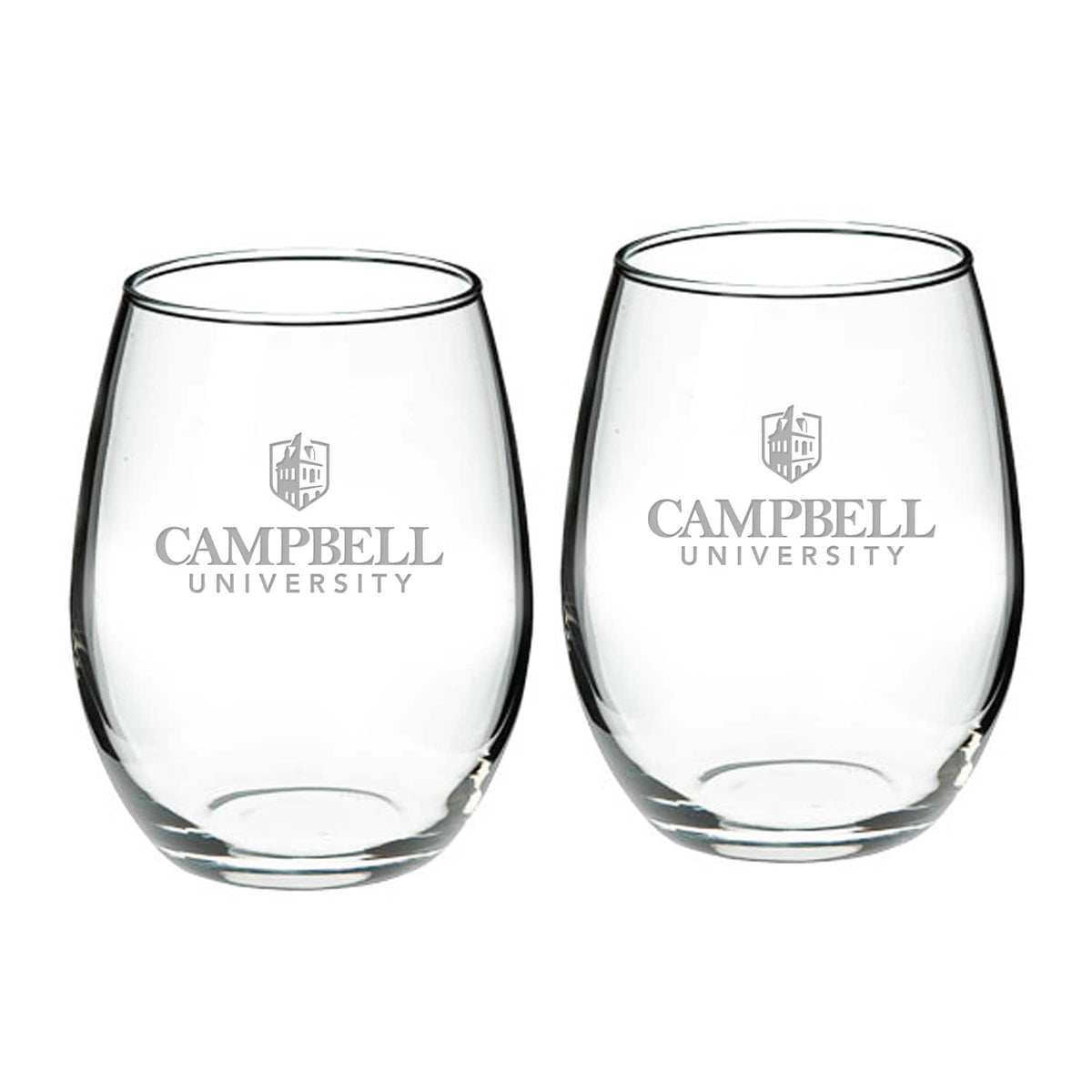 Jardine - Campbell Fighting Camels 21oz. 2-Piece Stemless Wine Glass Set - Multicolor
