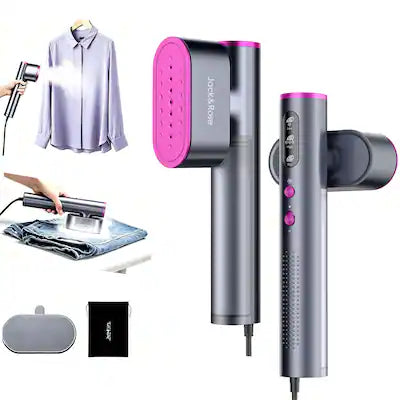 Oneisall - Portable Handheld Clothes Steamer Iron: Global Voltage,15s Fast Heat, 2 Steam Mode, Auto Shut-Off for Travel & Home Use