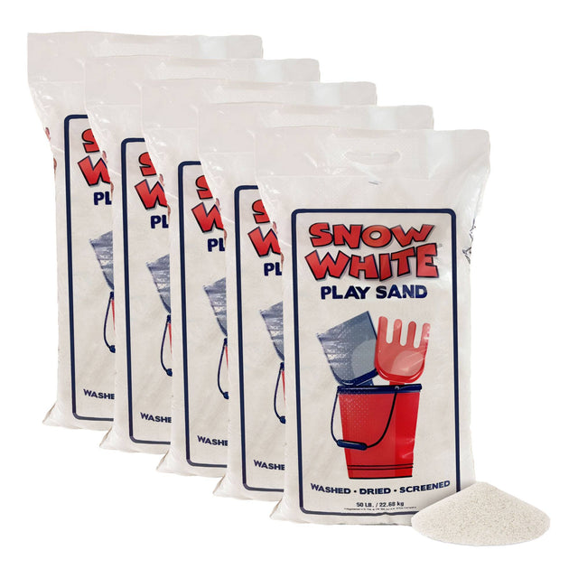SNOW WHITE PLAY SAND  
WASHED - DRIED + SCREENED  
50 LB. / 22.68 kg