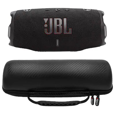 JBL - CHARGE 6 Waterproof Portable Speaker Bundle with gSport Carbon Fiber Case
