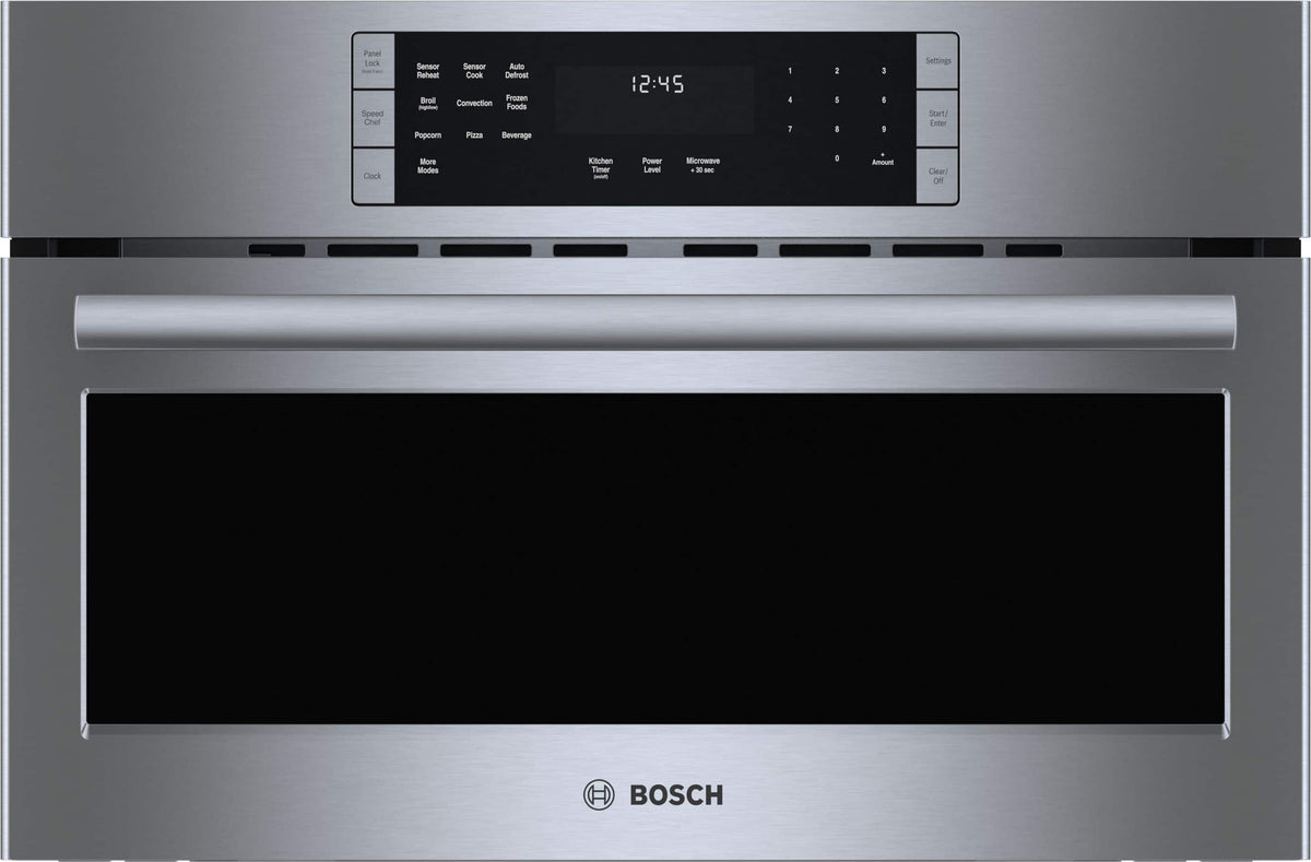 Bosch - 800 Series 1.6 Cu. Ft. Convection Built-In Microwave with Sensor Cooking - Stainless Steel
