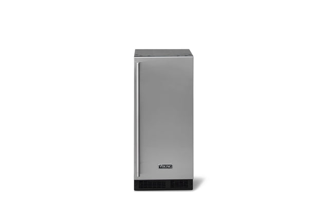 Front. Viking - 15" Undercounter/Freestanding Custom Panel Clear Ice Machine with Drain Pump - Stainless steel.