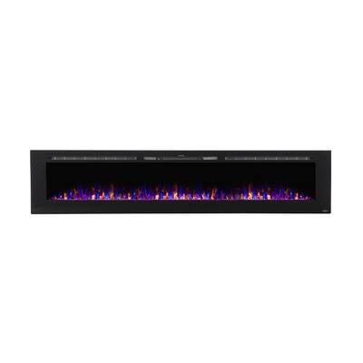 Touchstone Home Products - 100 in. Wall Mounted Recessed Sideline Smart Electric Fireplace 1500W
