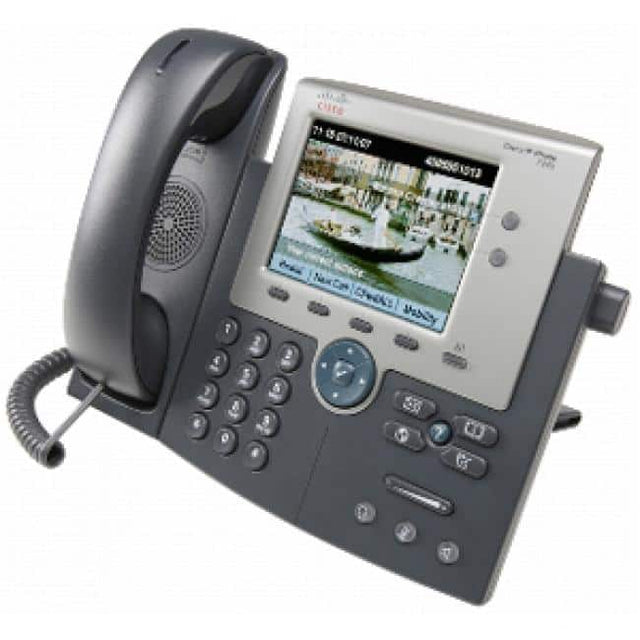 Front. Cisco Consumer Products - Cisco 7945G Unified IP Phone - 2 x RJ-45 10/100Base-TX - Wall-mountable - Grey.