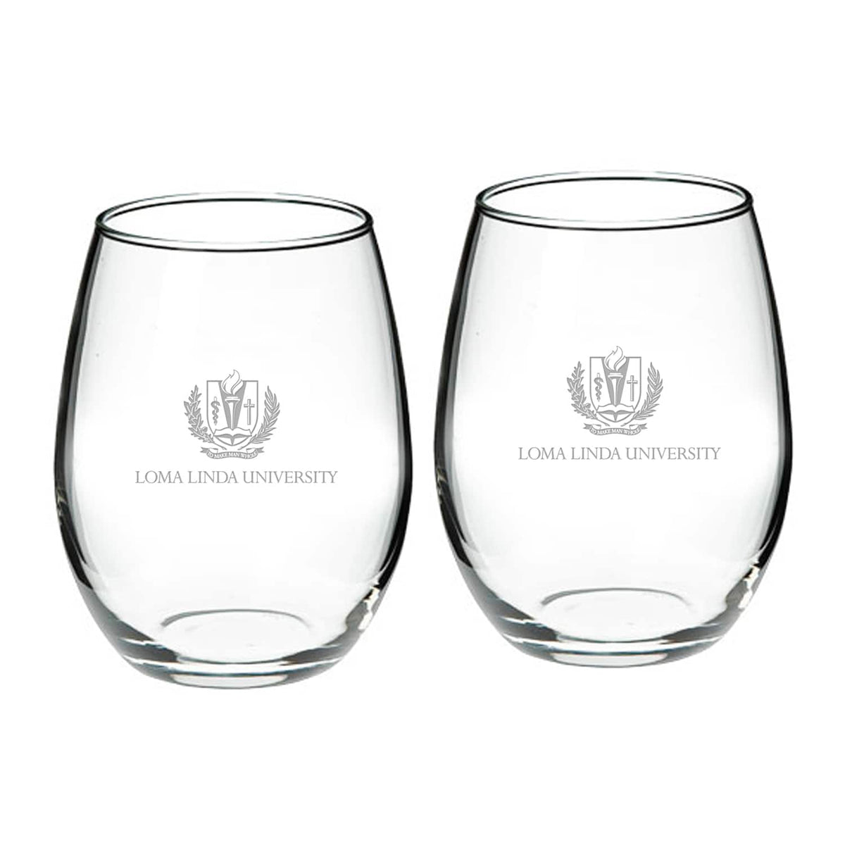 Jardine - LLU Lions 21oz. 2-Piece Stemless Wine Glass Set - Multicolor