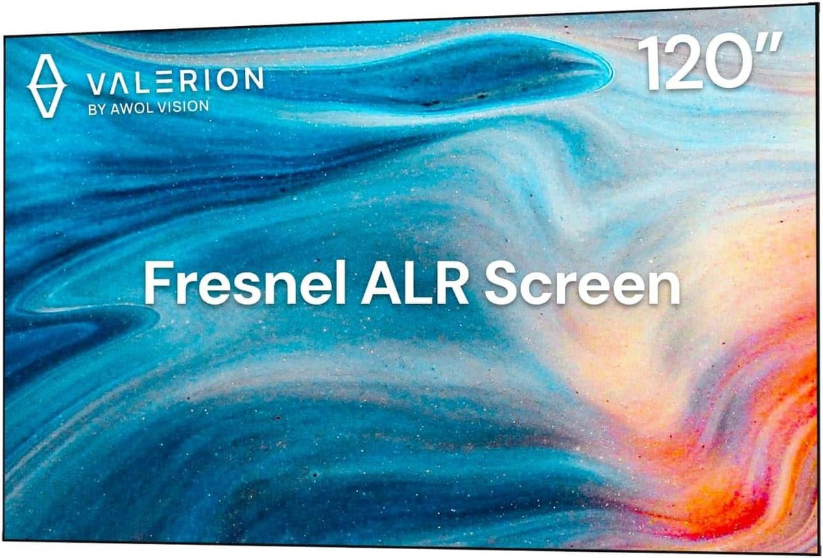 Valerion - 120" Long Throw Fresnel ALR Screen，4K/8K Ultra HD，1.8dB Gain - Black