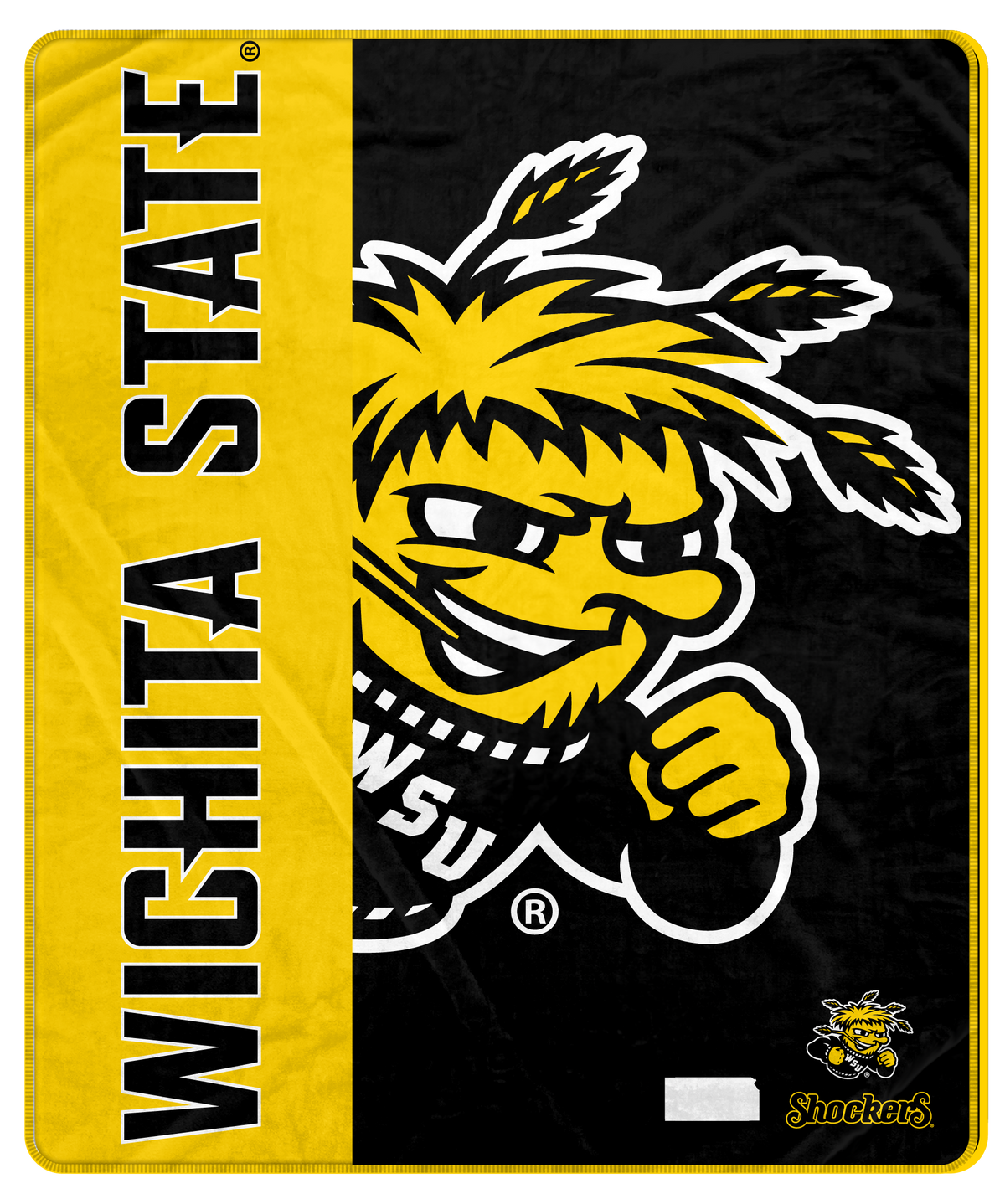 Pegasus - Wichita State Shockers 50" x 60" Endzone Ultra Soft Throw Blanket - Multicolor