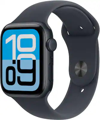 Apple - Watch SE 3 (GPS+Cellular) 44mm Aluminum Case with Midnight Sport Band - M/L