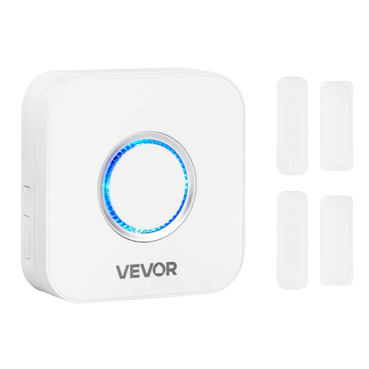 VEVOR - Door Chime, DC 12V, Wireless Door Open Contact Sensor Alarm Chime with 656 ft Range, 58 Chimes & 5 Adjustable Volume - White