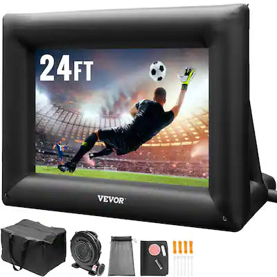VEVOR - Inflatable Movie Screen 24FT Inflatable Projector Screen for outside with 360W Air Blower Inflatable Screen