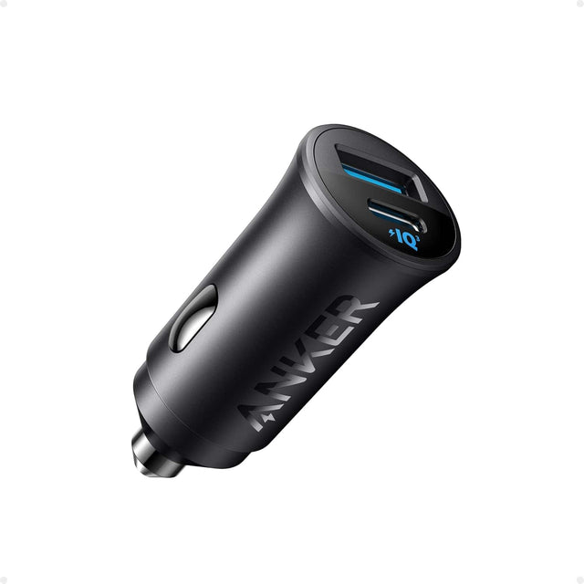 Front. Anker - Anker USB-C Car Charger, 30W 2-Port Type-C Car Adapter, iPhone Car Charger with Power IQ 3.0 - Black.
