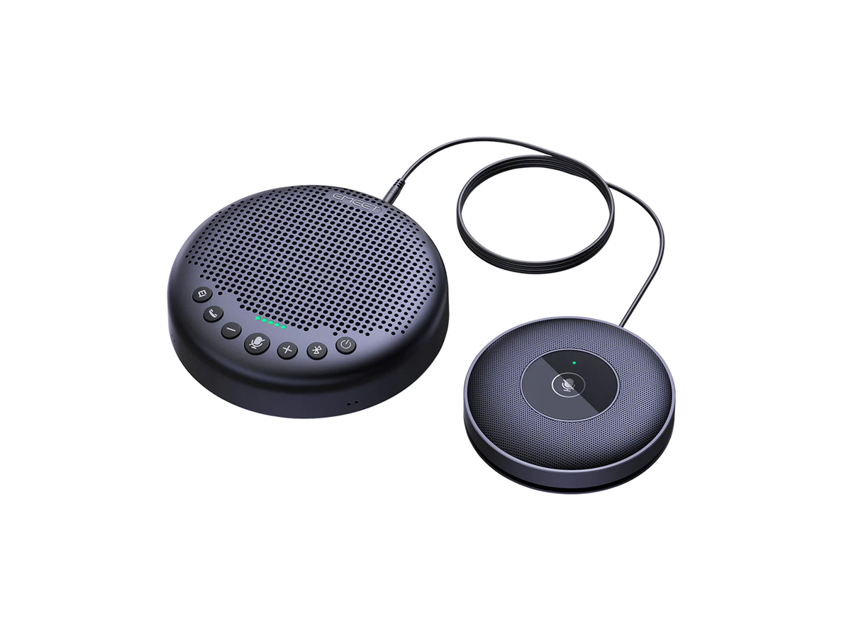 EMEET - Luna Plus Meeting Kit - 8+1 Mic, VoiceIA Noise Cancel, Daisy-Chain 25, 10H Battery - Black
