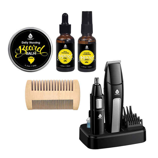 Pursonic Daily Nursing Beard Balm  
2.2oz / 60g  

Pursonic Moisturizing Beard Oil  
1.05oz / 30ml  

Pursonic Instantly Conditioning Beard Serum  
1.05oz / 30ml  

Pursonic Electric Razor