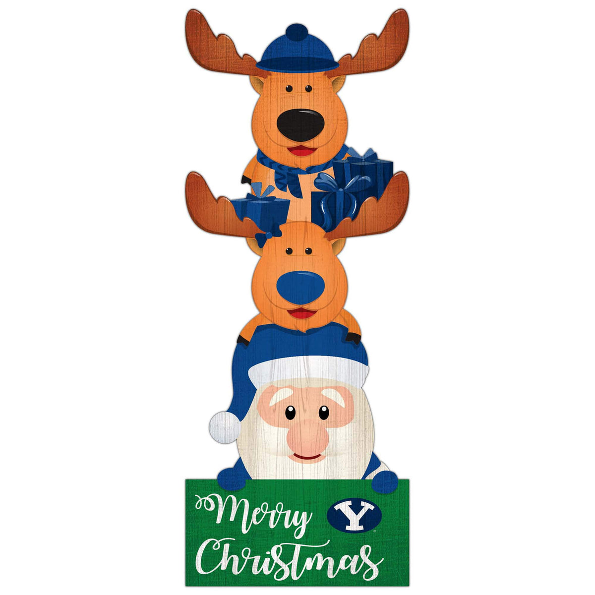 Fan Creations - BYU Cougars 31'' Santa Stack Leaner - Multicolor