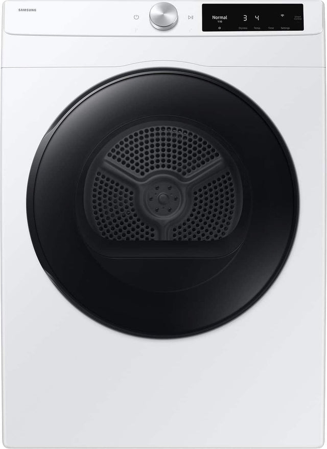 Samsung - 4.0 cu. ft. Electric Dryer with AI Smart Dial and Wi-Fi Connectivity - White