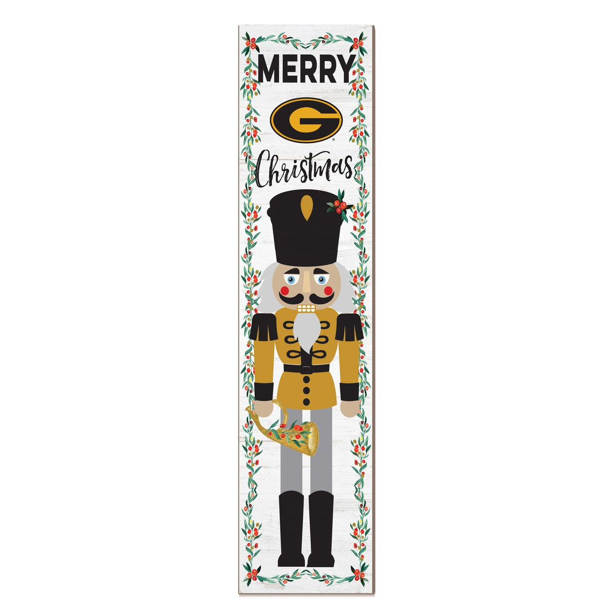 Jardine - Grambling Tigers 11" x 46" Nutcracker Holiday Leaner Sign - White