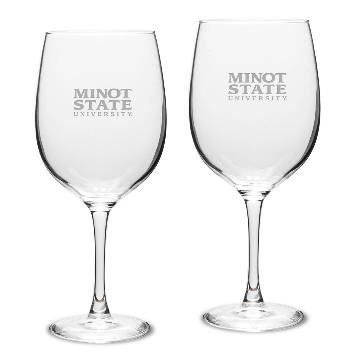 Jardine - Minot State Beavers Two-Piece 19oz. Traditional Red Wine Glass Set - Multicolor
