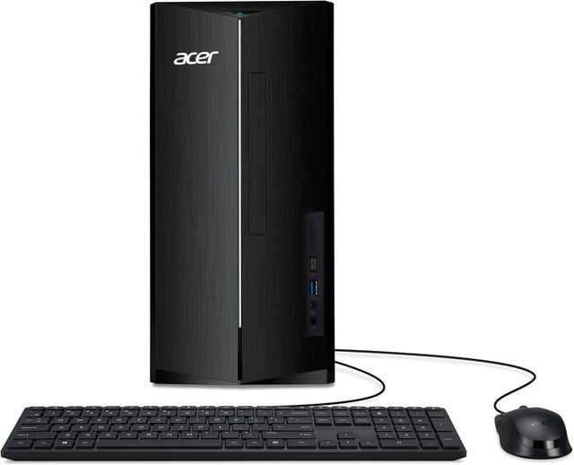 Front. Acer - Acer Aspire TC Desktop PC - 14th Gen Intel Core i5-14400, 32GB RAM, 1TB SSD, Intel UHD Graphics, Windows 11 Pro - Black.