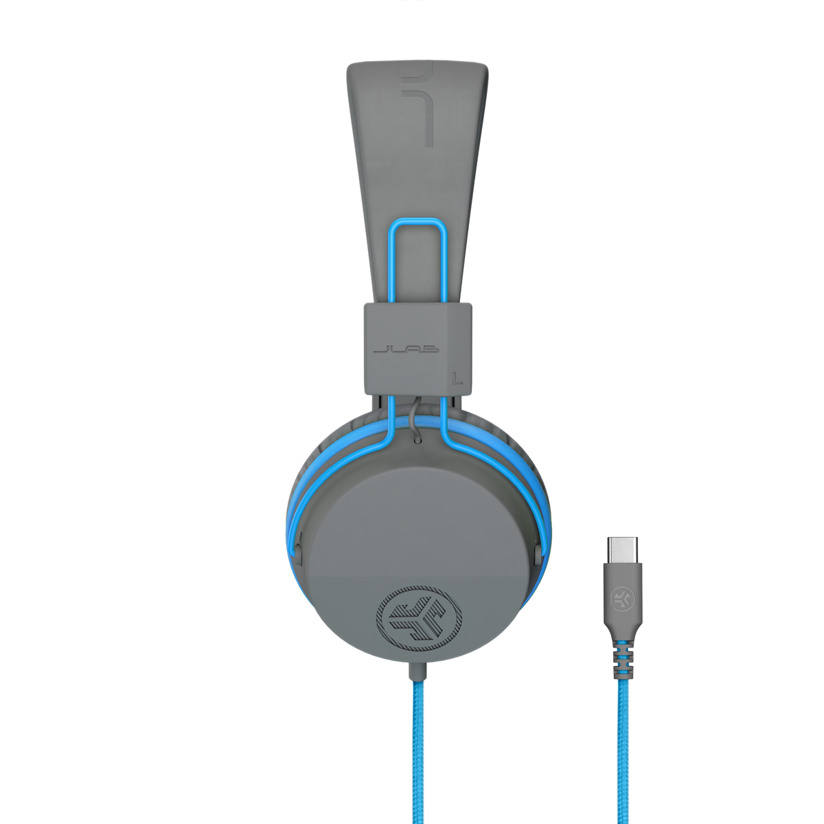 JLab - Jbuddies Studio On-Ear Kids Wired USB-C Headphones - Gray