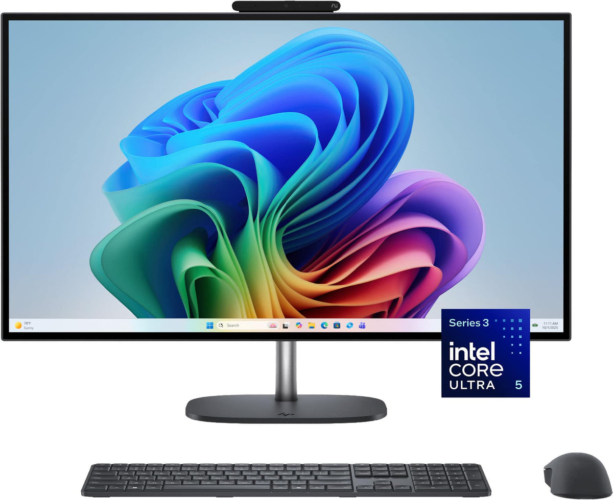 HP - OmniStudio X 27" QHD All-in-One w/ Adjustable Height - Intel Core Ultra 5 325 - 16GB Memory - 512GB SSD - Copilot+ PC - Eclipse Gray