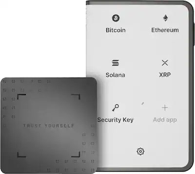 Ledger - Stax Crypto Hardware Wallet with Folio and Recovery Key - Curved E Ink Touch Screen - Bluetooth