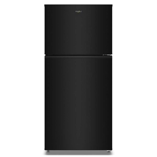 Front. Whirlpool - 30 inch wide 19 cu. ft. Top Freezer Refrigerator with Total Coverage Cooling - Black.