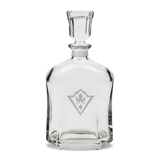 Front. Jardine - UNC Wilmington Seahawks 23.75oz. Crystal Whisky Decanter - Multicolor.