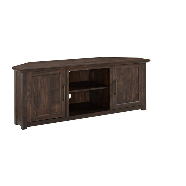 Front. Crosley Furniture - Camden Corner Tv Stand For 65+ Inch Tv - Brown.