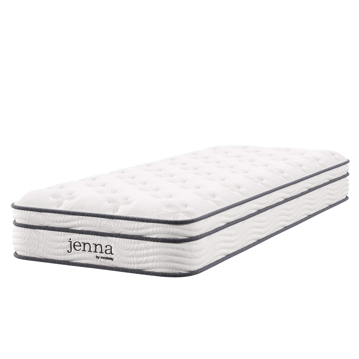 Jenna 8" Innerspring and Foam NARROW Twin Mattress by Modway 30" WIDE - White