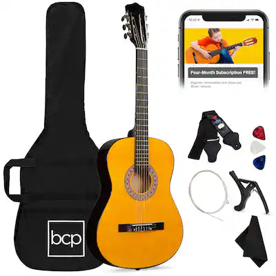 Best Choice Products - 38in Beginner Acoustic Guitar Starter Kit w/ Gig Bag, Strap, Extra Strings