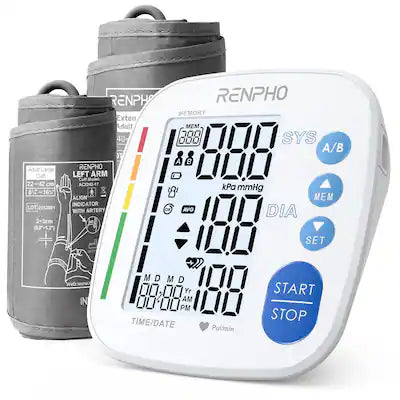 Renpho - Blood Pressure Monitor for Home Use, 9-17" & 16-21" Extra Large Blood Pressure Cuff