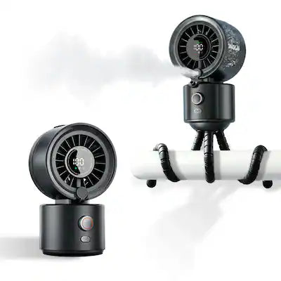 Pursuit - DNDLN 2-in-1 Stroller & Golf Cart Misting Fan, 100-Speed Stepless Portable Clip Fan with 120° Auto Oscillation
