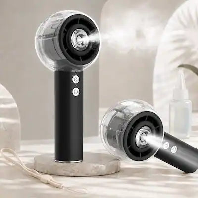 Anysun - Misting Handheld Portable Fan with 4 Strong Wind, 6000mAh Rechargeable Powerful, Mini Small Hand & Pocket Fan