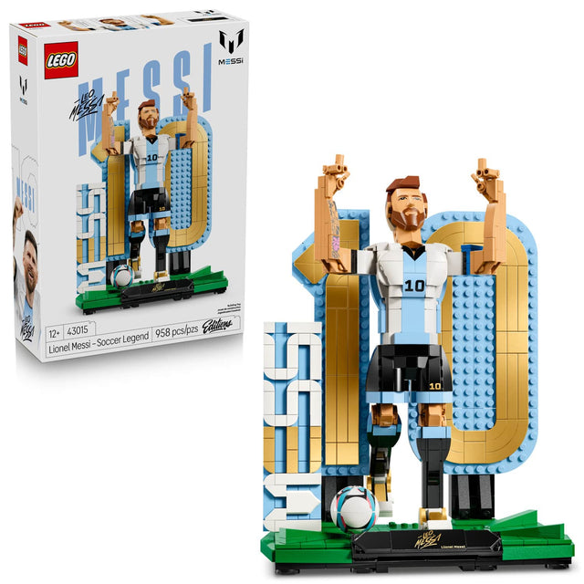 LEGO MESSI W 12931  
LEO MESSI 10 MAI 19 - 10 KY  
12+ 43015 958 pcs/pzs  
Editens Messi . Soccer Legend Lionel 10 UG