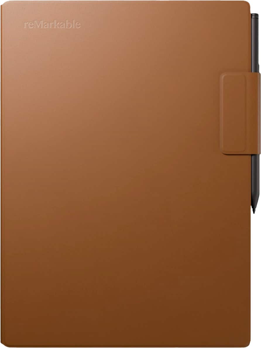 reMarkable - Paper Pro - Premium Leather Book Folio for your 11.8'' Paper Tablet - Brown