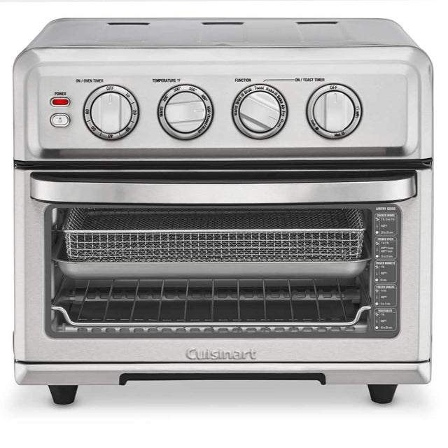 The text on the image reads: "POWER 6 ON OVEN TIMER 110 E I LV 1 a 20 TIMES 1 N 250 Warm 200 8 AND //Bm FUNCTION Toast re ah Sakea 1 Bake INFV Grit ON TOAST TIMER - OFF - BARIET EUDE - a TR  I . IN a T SRACES - sm mem Cuisinart."
