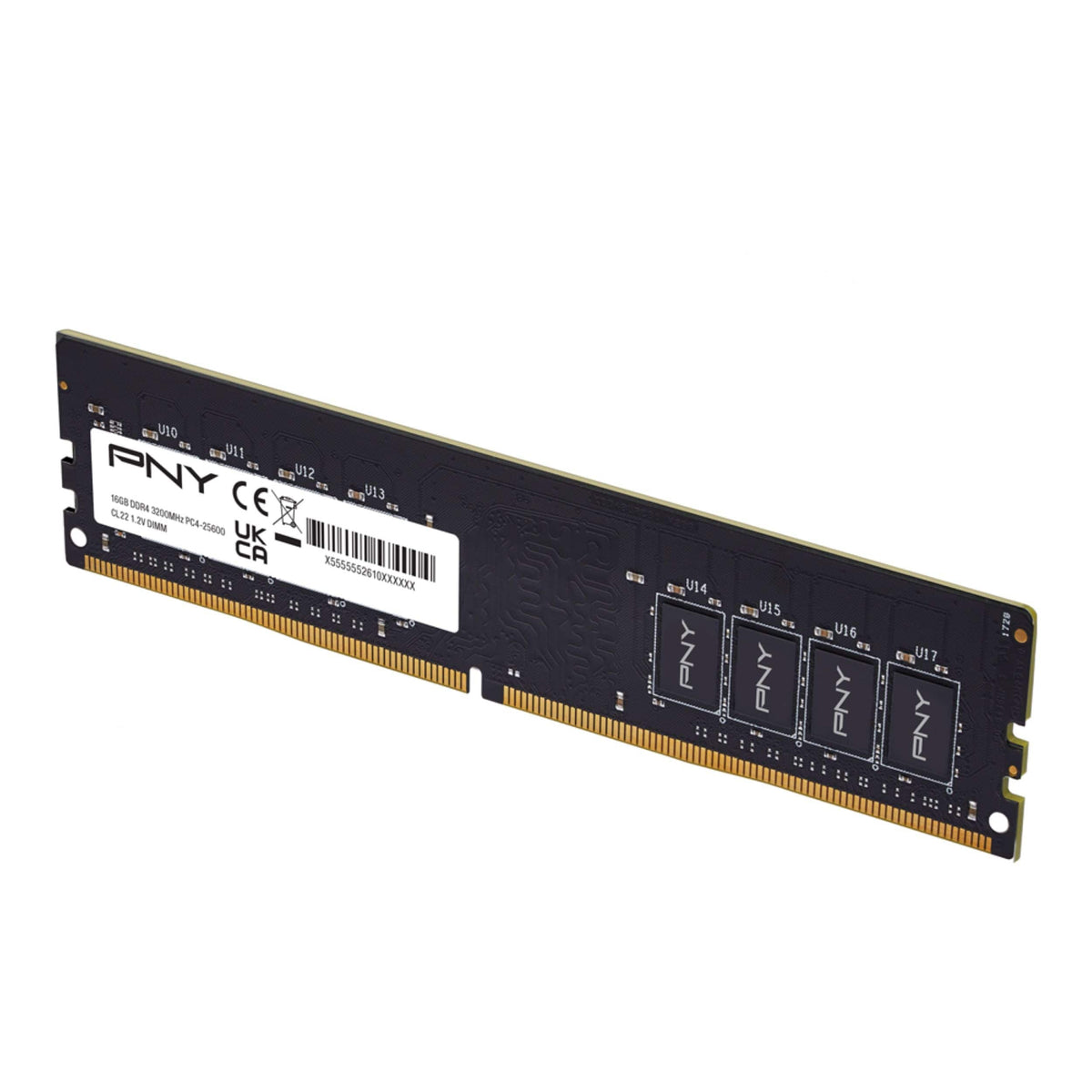 PNY - Performance 16GB (1x16GB) DDR4 RAM 3200MHz (PC4-25600) - CL22, 1.2V - Desktop Memory - MD16GSD43200-TB - Black