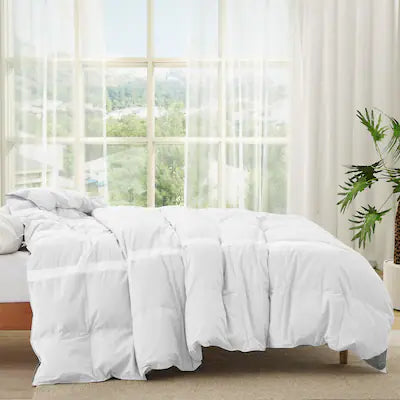 Puredown - 600FP Cooling Lightweight Breathable Down Comforter, Oversized Summer Blanket, Full/Queen