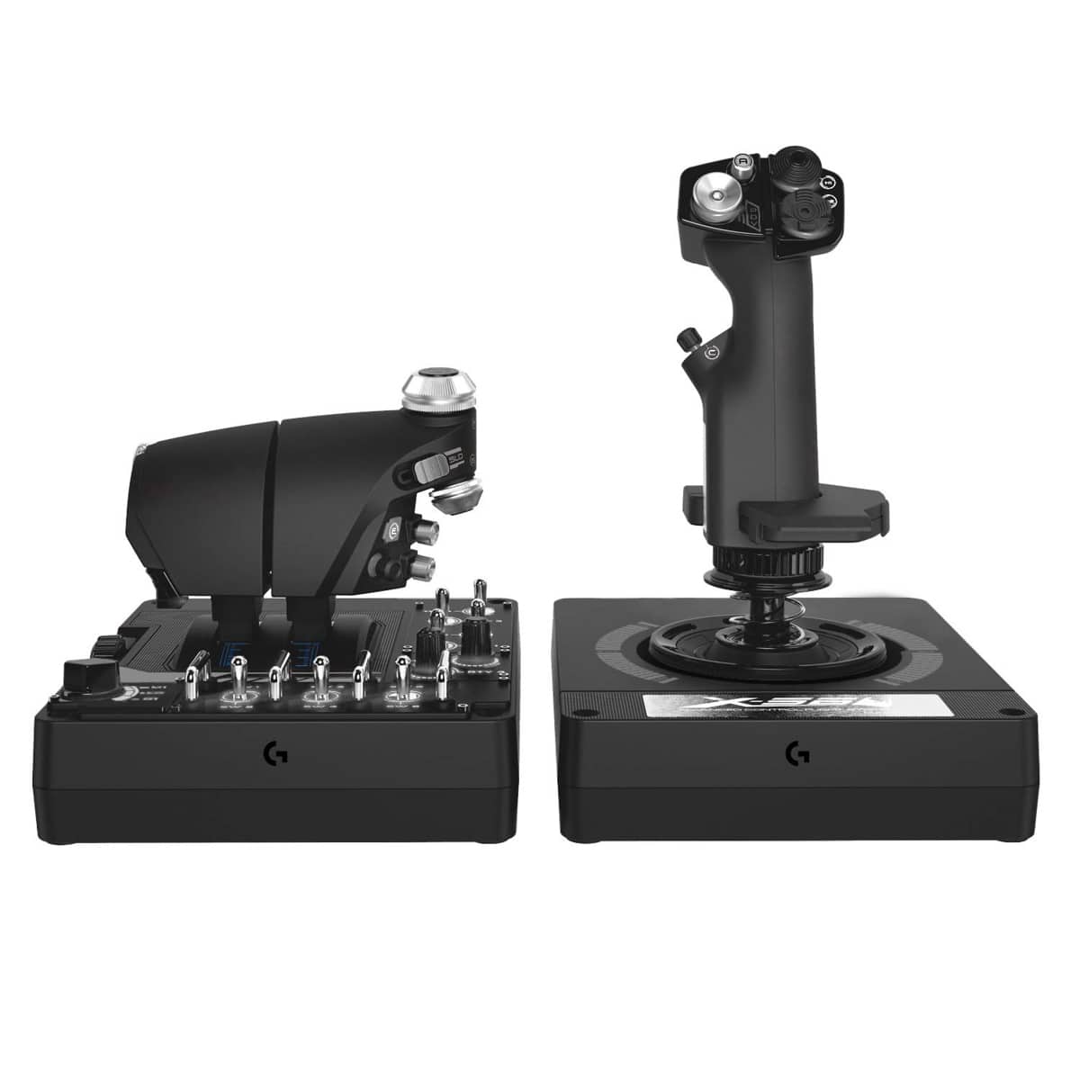 Logitech - X56 HOTAS Microsoft Flight Simulator RGB Dual-Throttle Joystick - Black