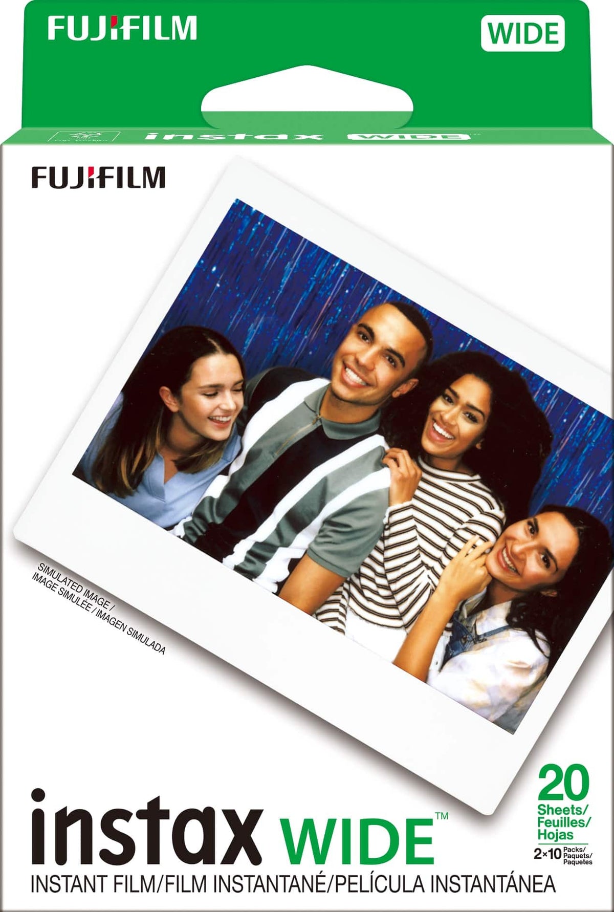 Fujifilm - instax WIDE Instant Film Twin Pack - White