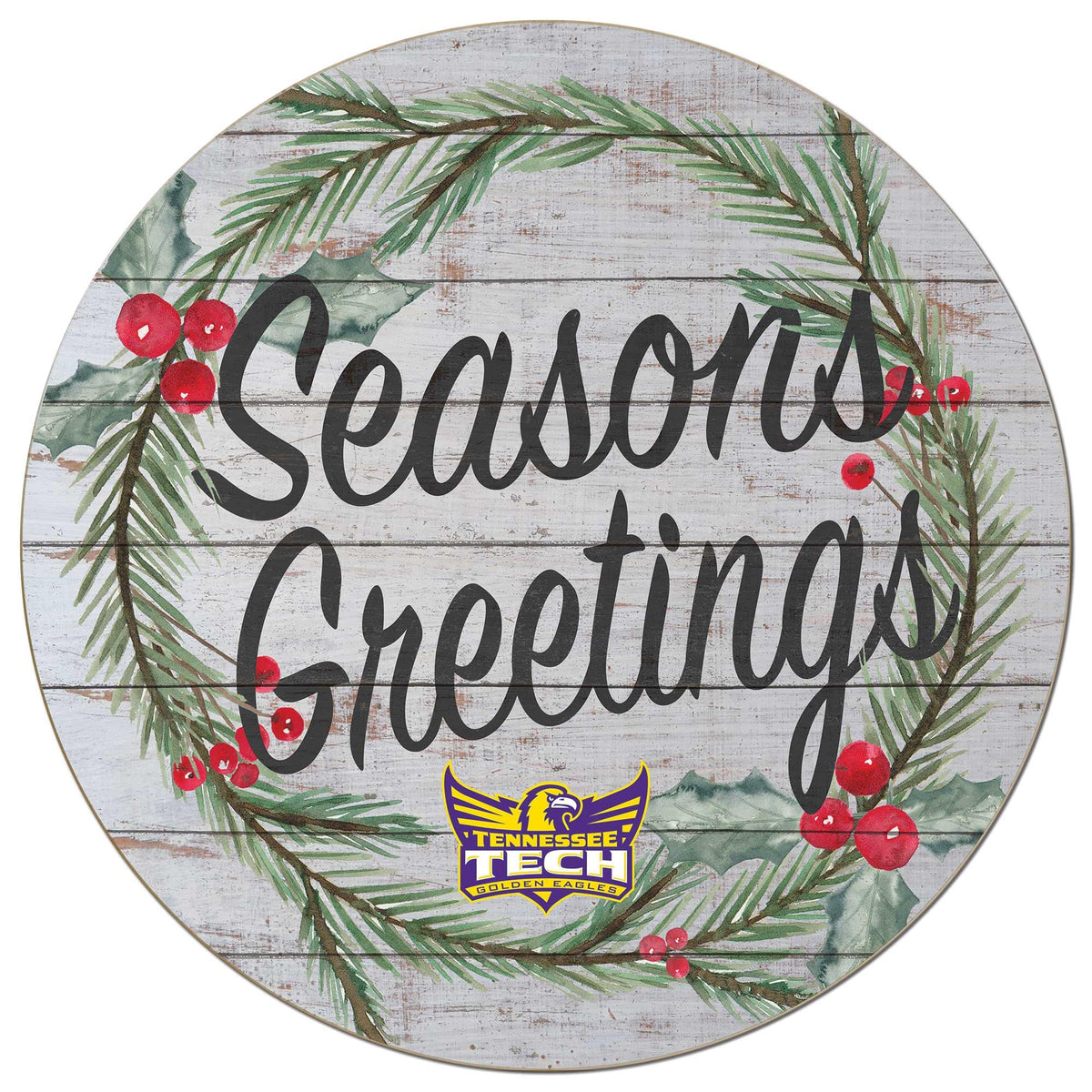 Jardine - Tennessee Tech Golden Eagles 20'' x 20'' Season's Greetings Circle - White