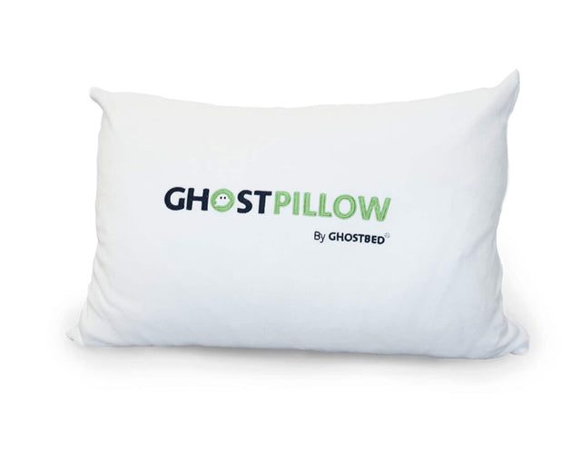 Front. GhostBed - Faux Down Pillow - White.