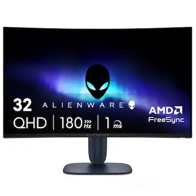 Alienware - AW3225DM 32" VA LED Curved QHD 180Hz 1ms FreeSync Gaming Monitor with HDR (HDMI, DisplayPort, USB)