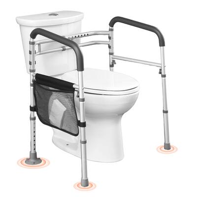 VEVOR - Toilet Safety Rail, 300 LBS Foldable Toilet Seat with Non-Slip Handles, Portable Versatile Toilet Handrails
