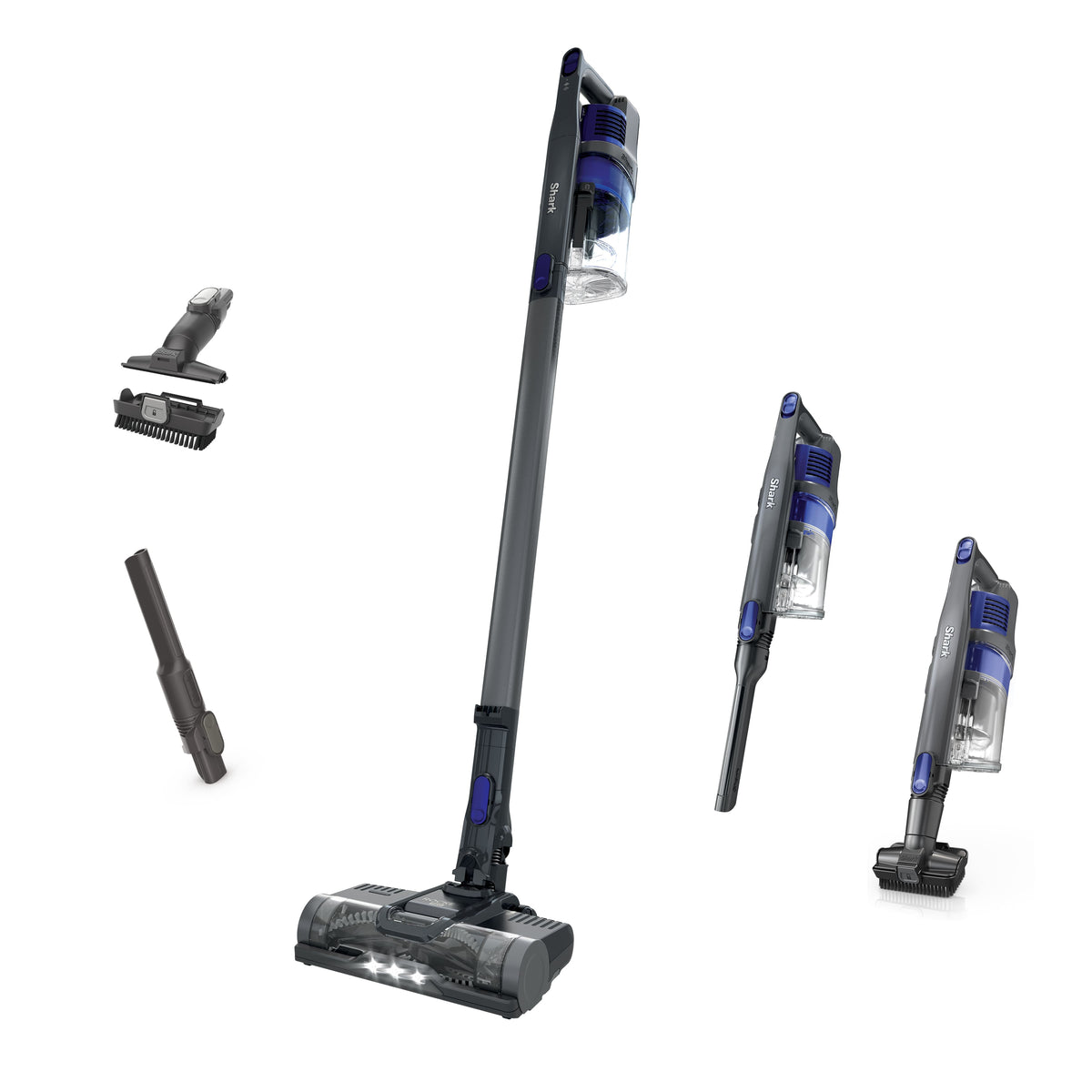 Shark - Pet Cordless Stick Vacuum with XL Dust Cup, LED Headlights, Up to 40 min Runtime - Blue Iris