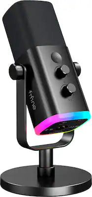 FIFINE - XLR/USB Wired Cardioid Dynamic Microphone with RGB Lighting
