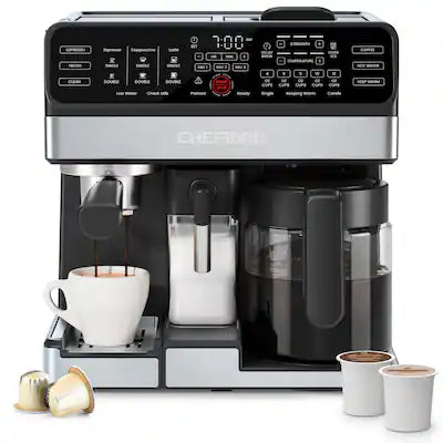 Chefman - OmniBrew Coffee Station, Coffee Maker Espresso Machine Combo, Automatic Milk Frother –