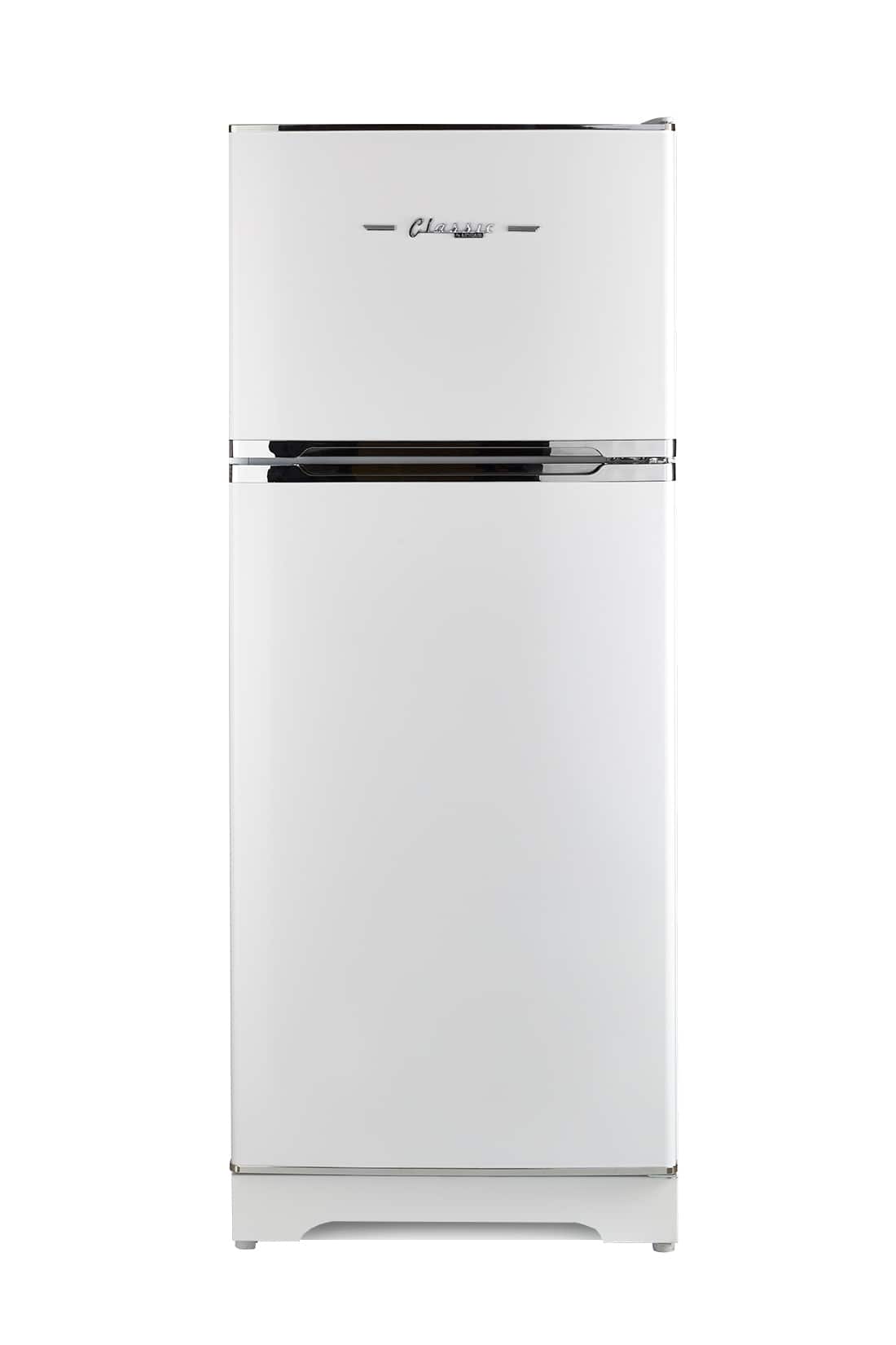 Unique Appliances - 28 in. Wide Off-Grid Classic Retro 27.2 in. 14 cu. ft. Propane Top Freezer Refrigerator - Marshmallow White
