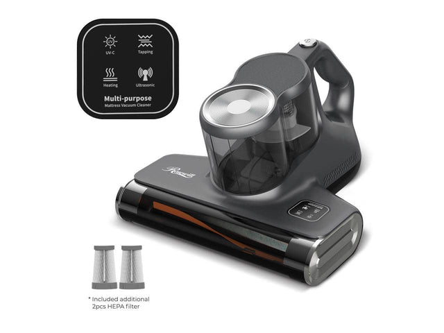 UV-C Tapping Heating Ultrasonic Multi-purpose Mattress Vacuum Cleaner  
Roscuill  

*Included additional 2pcs HEPA filter